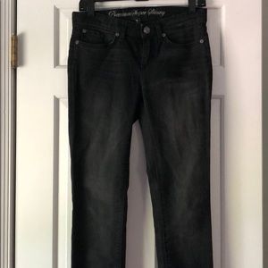 Gap premium super skinny faded black jeans